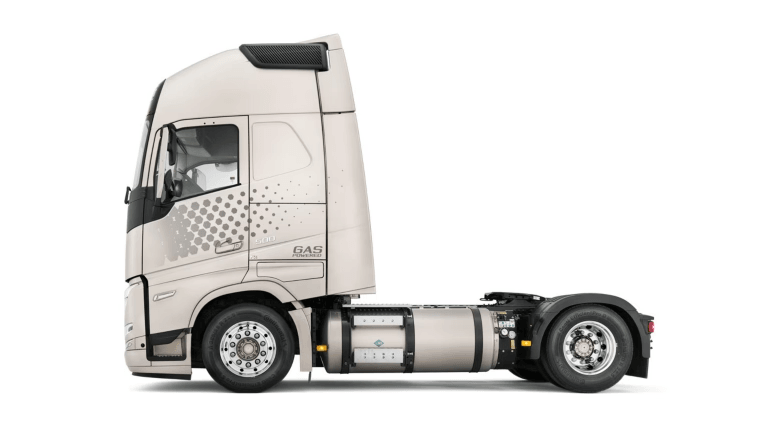 Volvo FH LNG Sattelzugmaschine mit Gastanks, Seitenansicht